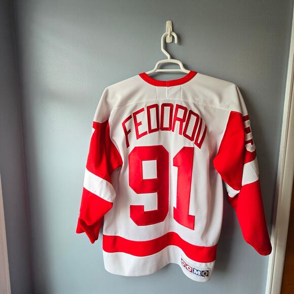 Vintage CCM Sergei Fedorov Detroit Red Wings Officially Licensed Sewn Jersey MED - Picture 2 of 10